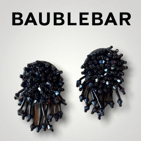BaubleBar Jewelry - Baublebar Short Black Tassel Beaded Earrings